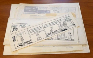 Konvolut 8 Comic Strip Kunst Ende 70er Jahre Zimmermann - Bild 1 von 11