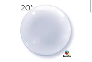 20" Qualatex Deco Bubble Balloon - Floats 10 - 14 Days - Picture 1 of 1