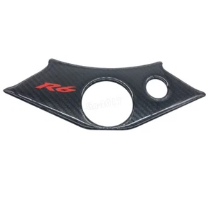 Triple Tree Top Clamp Upper Carbon 3D Decal Sticker For Yamaha YZF-R6 1998-2002 - Picture 1 of 3