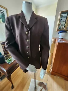 Rowena Rowan lined chestnut brown worsted wool 2 pc pant suit - size 4 - Picture 1 of 16