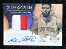 2013 Panini Court Kings Sketches & Swatches Prime /25 Andre Drummond Auto Sketch