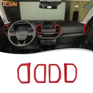Accesorios de cubierta de moldura de salida de ventilación de CA roja 4 piezas para Ford Bronco Sport 2021 2022 - Imagen 1 de 10