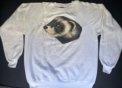 Sudadera de Colección Años 90 Famosa Fidos Funwear OTTER Cuello Redondo Etiqueta Hanes Talla XL Foto 1 de 4