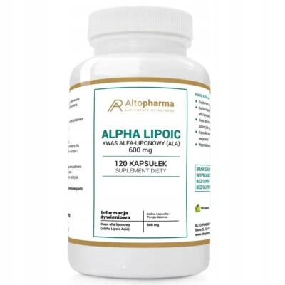 Alpha Liponsäure ALA 600mg 120/240/360 Vege Kapseln hohe Dosis Lipoic Acid