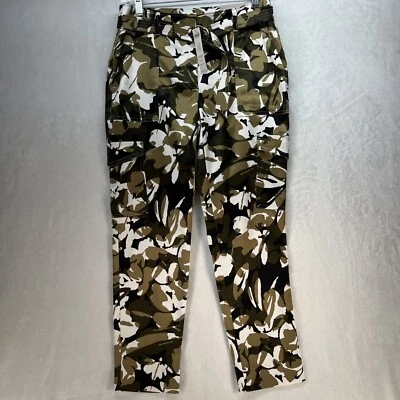 Pantalón al tobillo Chico’s Satin Cargo para mujer talla 0 camuflado NUEVO Foto 1 de 4