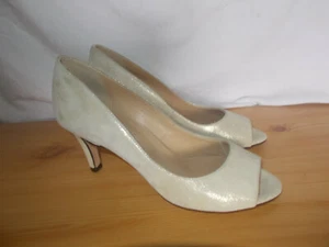 Schuh Pumps High Heel GEORGIA PINK Leder Gold 38 5uk 7.5us - Bild 1 von 8