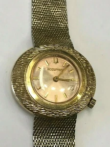 Vintage Bulova Accutron 10kt Yellow Gold-Filled Case H410978 Women's Wrist Watch - Picture 1 of 8