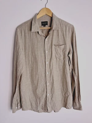 Staple Superior Iconic Mens Long Sleeve Shirt Size Large Taupe Button Down - Image 1 of 4