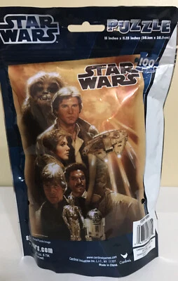 NEW STAR WARS PUZZLE TO GO 100 pcs Luke Han Solo Laya Chewcabba R2D2 C3PO Lando - Image 1 of 2