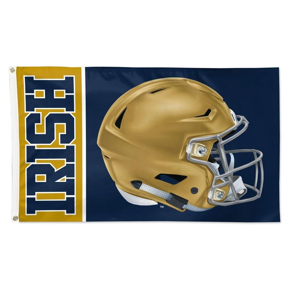 NOTRE DAME FIGHTING IRISH HELMET 3'X5' DELUXE FLAG NEW WINCRAFT 🍀 - Image 1 of 1