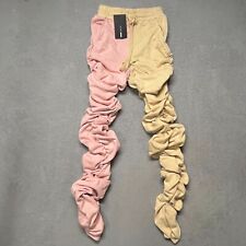 Fashion Nova Pants Womens Small Pink/Yellow Curves Chill Colorblock Stacked Pant