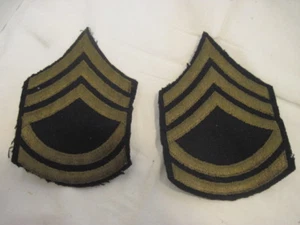OLD VINTAGE U.S. ARMY SERGEANT MILITARY LOOP STITCH INSIGNIA PATCH - Picture 1 of 1