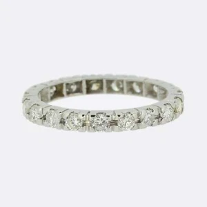 Anillo de eternidad completa de diamantes de 1,15 quilates talla P 1/2 - Imagen 1 de 2