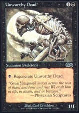4x Unworthy Dead ~ Near Mint Urza's Saga MTG Magic x4 4 UltimateMTG Playset Blac