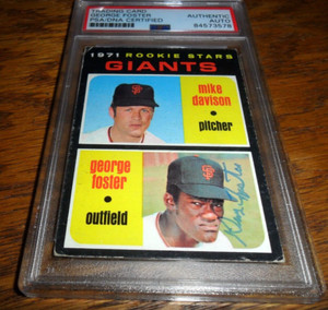 1971 Topps #276 George Foster Rookie PSA/DNA Authentic Autograph Giants Auto RC