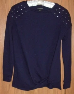 NEU!  Rock & Republic ~ Größe S ~ Sweatshirt mit Nieten und Knoten vorne $ 54 neu mit Etikett - Bild 1 von 4