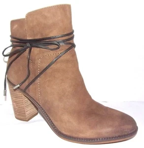 FRANCO SARTO EDALINE MUSHROOM LEATHER STRAPPED ANKLE BOOTS 9.5 M - Picture 1 of 6