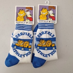 NEU Vintage Garfield the Cat Crew-Damensocken Größe 9-11 2er-Set - Bild 1 von 7