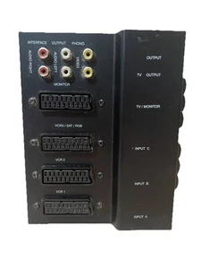 VCR, S-VHS, Video 8, Hi 8, RGB Switching Editing Unit Junction Box Black - Picture 1 of 6