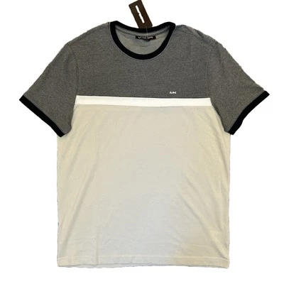 Camiseta Michael Kors Para Hombre Manga Corta Cuello Redondo Pecho Rayas Talla M - Nueva con Etiquetas $69 Foto 1 de 4
