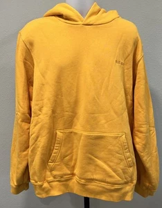 SUDADERA CON CAPUCHA AMARILLA MADHAPPY TALLA XXL HECHA EN ESTADOS UNIDOS ORO ALGODÓN PESADO - Imagen 1 de 5