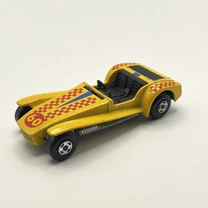Vintage Matchbox Superfast #60 Lotus Super Seven gelb rot kariert schwarz int. - Bild 1 von 6