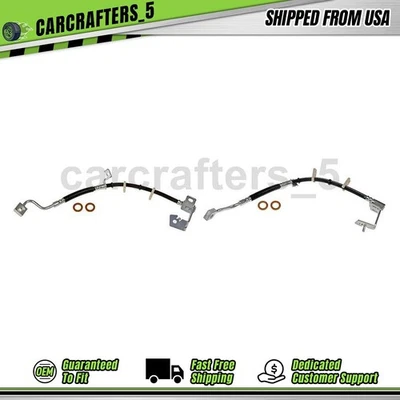 2 mangueras hidráulicas de freno delantero para Ford Mustang 2013 2014 5,8 L Foto 1 de 4