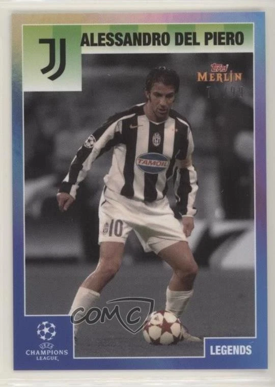 2020-21 Topps Merlin's Heritage 95 UCL Alessandro Del Piero #107
