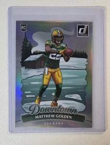 2025 Panini Donruss Jumbo Downtown! Matthew Golden #18 RC Oversized W/ Toploader - Picture 1 of 3