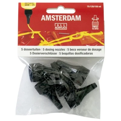 Amsterdam Acrylic Paint Nozzle 5 Pack Adjustable for Fine Lines and Detail - Image 1 of 4