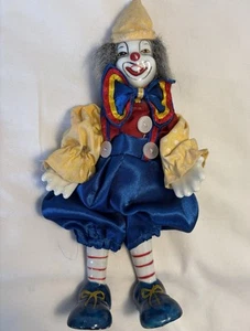 Vintage Porcelain Clown Doll. Wired Body - Picture 1 of 3