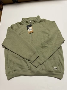 The North Face Women SZ XXL Fleece Mock Neck 1/4 Zip Sweater Green Long Sleeve - Picture 1 of 13