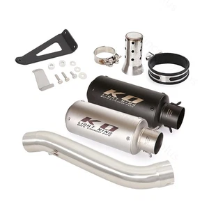 For Aprilia Tuono V4 1100 2017-2020 Exhaust Middle Pipe Black Mufflers DB Killer - Picture 1 of 16