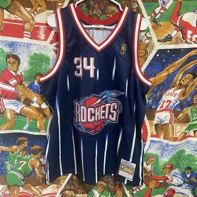 Houston Rockets Charles Barkley #34 Navy Mitchell & Ness NBA Basketball Jersey - Image 1 of 4