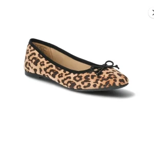 NUOVE SCARPE MEMORY FOAM STILE BALLET DONNA 11 STAMPA LEOPARDATA TEMPO E TRU - Foto 1 di 6