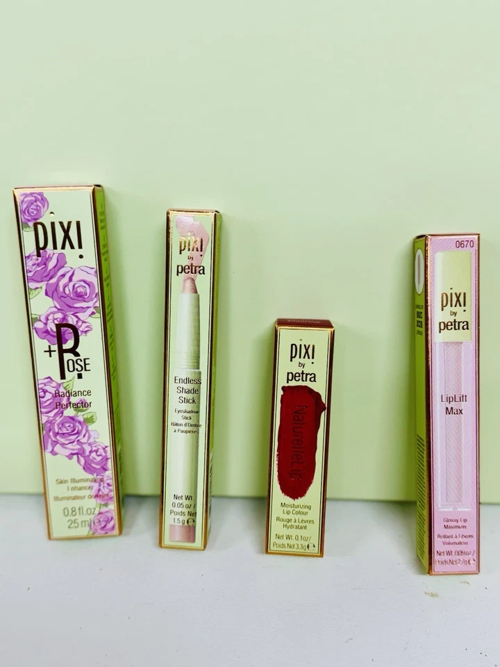 Pixi By Petra Juego de 4 Lifting de Labios, Brillo, Barra de Sombra de Ojos, Potenciador de la Piel Nuevo Foto 1 de 1