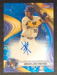 2024 Bowman's Best Braylon Payne Blue Refractor Auto Parallel Serial #111/150 - Bild 1 von 2