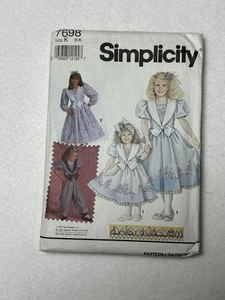 Daisy Kingdom Simplicity 7698 Schnittmuster Mädchen Kleid Größe K 6-7-8 - Bild 1 von 6