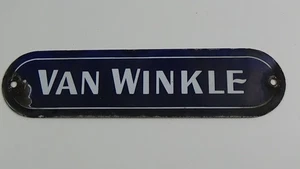 Vintage Van Winkle Embossed Porcelain & Metal Sign #954 - Picture 1 of 8