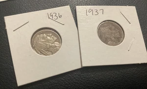 Buffalo Nickel 1936 & 1937 - Picture 1 of 2