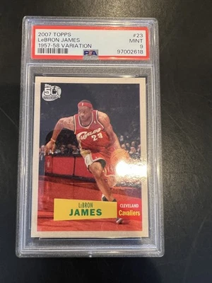 LEBRON JAMES   - #23  1957-58 Variation PSA  9  MINT - 2007 Topps - Image 1 of 2