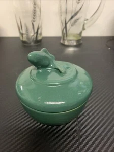 Tarro de baratija vintage para pescado hueva verde - Imagen 1 de 7