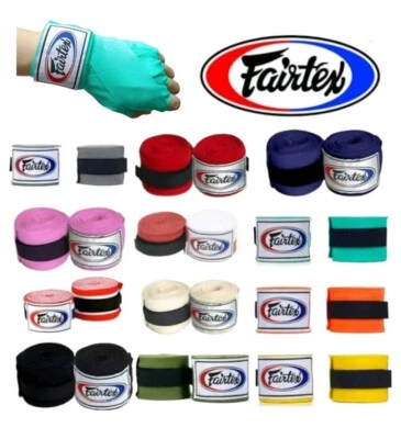 Envoltórios de mão Fairtex autênticos de algodão elástico Muay Thai boxe HW2 180" 4,5 m - Imagem 1 de 4
