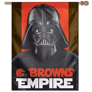 CLEVELAND BROWNS EMPIRE DARTH VADER 28"X40" BANNER FLAG NEW WINCRAFT 🐶 - Picture 1 of 1