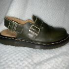 Dr. Martens Men’s Leather Mules Size 8 Dark Olive Green New Without Box