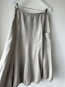 SARAFINA Paris Women’s 100% Linen Skirt Size 4 Excellent MADE In FRANCE - Picture 1 of 10