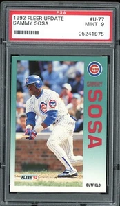 1992 Fleer Update Sammy Sosa 2nd card #U-77 MINT PSA 9 White Sox - Picture 1 of 2