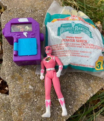 McDonalds 1994 Power Rangers: The Movie Toys #3 Power Siren Detector Alien rosa Foto 1 de 4