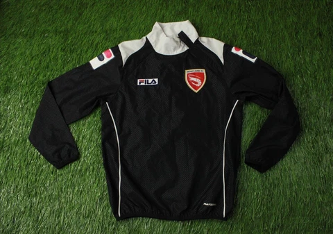 MORECAMBE 2013/2014 FOOTBALL RAIN ZIP SWEATER SWEAT TRAINING FILA ORIGINAL YXL Cover