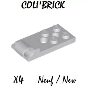 Lego 43056 - 4x Hinge plate 2x4 with pin hole - Light Bluish Gray - New Neuf - Bild 1 von 1